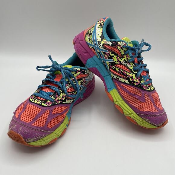 Asics Girl Kids Gel-Noosa Tri 10 GS Running Shoes Colorful C523N Size 6 - Picture 2 of 8